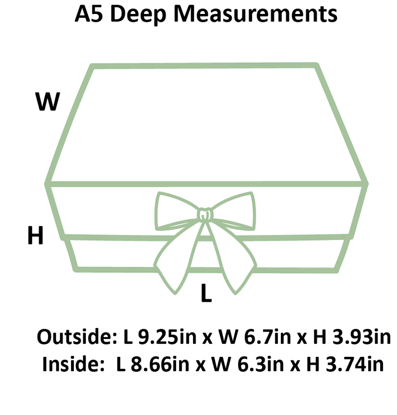 Sage Green A5 Deep Magnetic Gift Boxes With Changeable Ribbon