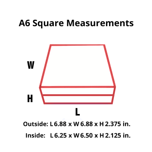 Red A6 Square Magnetic Gift Boxes