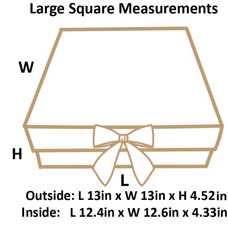 Natural Kraft Large Square Magnetic Gift Boxes With Changeable Ribbon