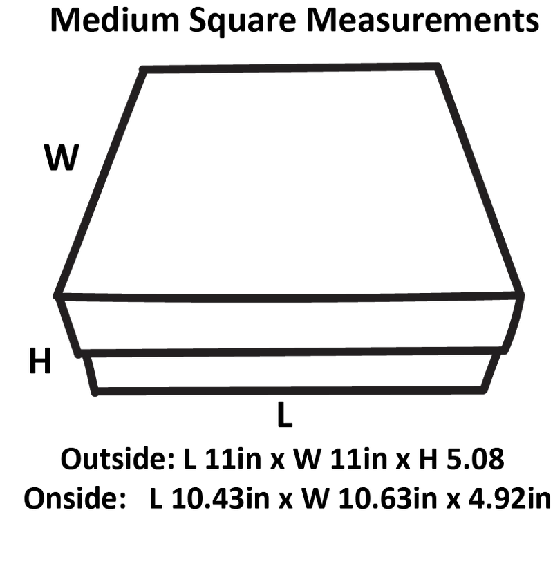 Sample  - Medium Square Navy Blue Magnetic Gift Box
