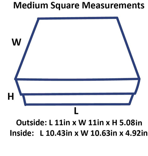 Sample  - Navy Blue Medium Square Magnetic Gift Box
