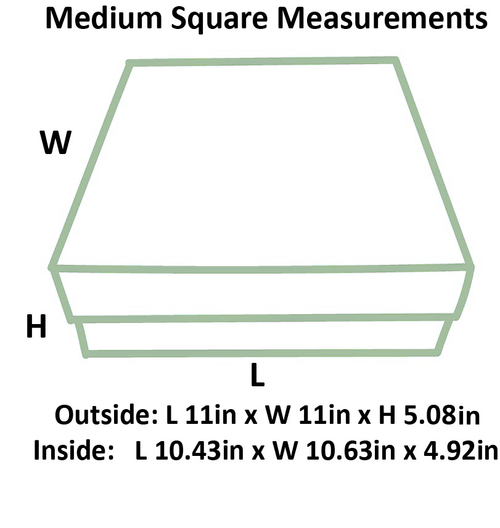 Sage Medium Square Magnetic Gift Boxes