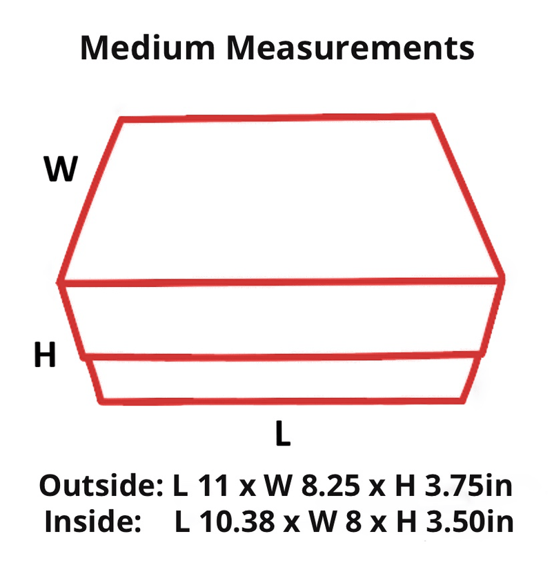 Red Medium Rectangle Magnetic Gift Boxes