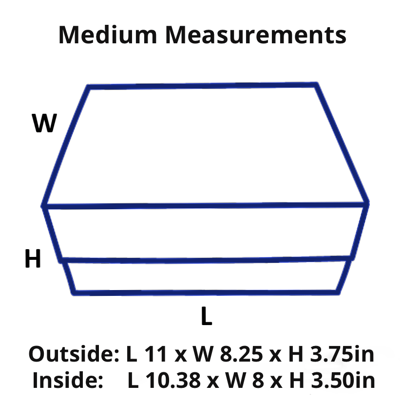 Sample  - Navy Blue Medium Rectangle Magnetic Gift Box