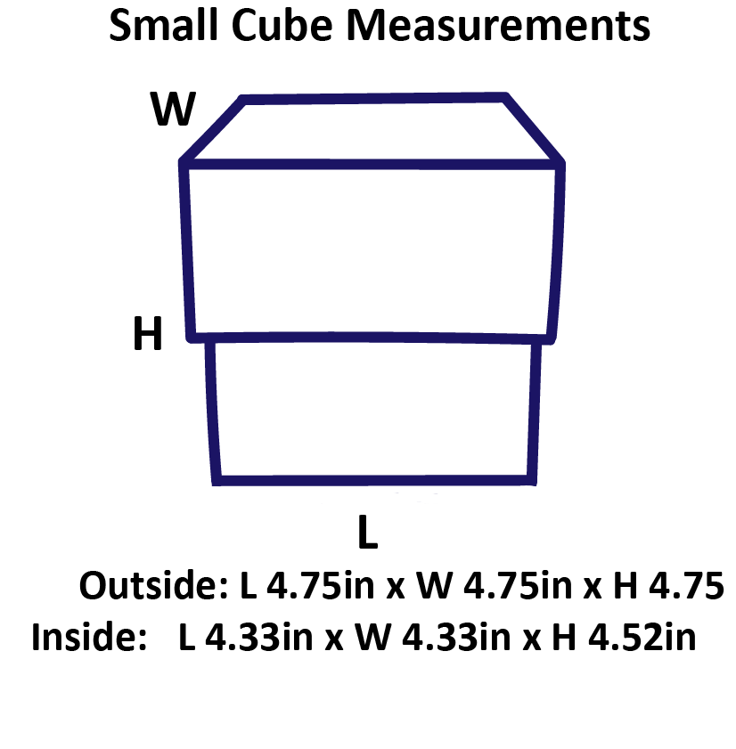 Navy Blue Small Cube Magnetic Gift Boxes