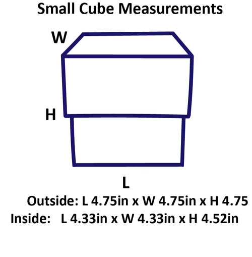 Navy Blue Small Cube Magnetic Gift Boxes