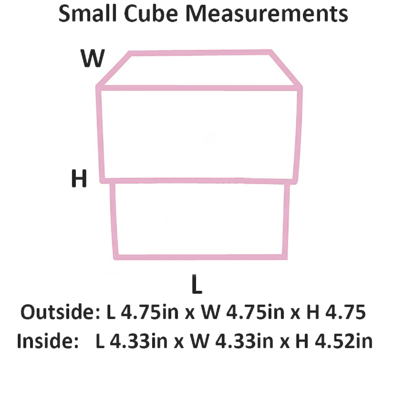 Powder Pink Small Cube Magnetic Gift Boxes