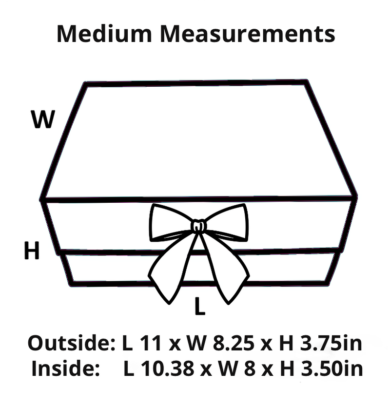 Sample - Black Medium Rectangle Magnetic Gift Box With Changeable Ribbon