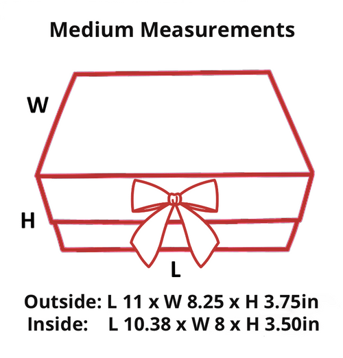 Red Medium Rectangle Magnetic Gift Boxes with Changeable Ribbon