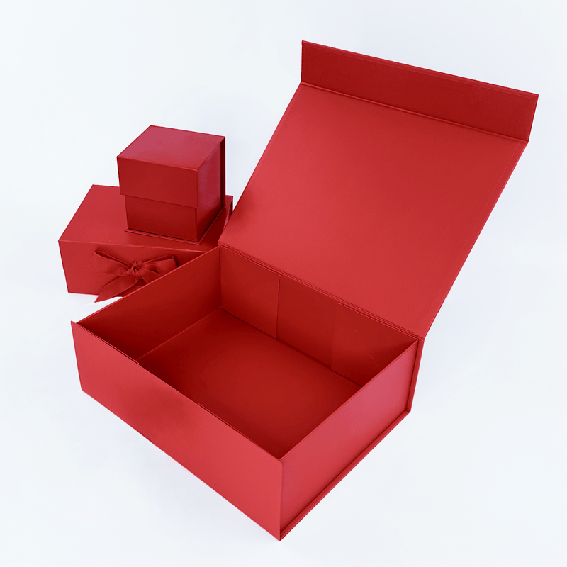 Red Medium Rectangle Magnetic Gift Boxes