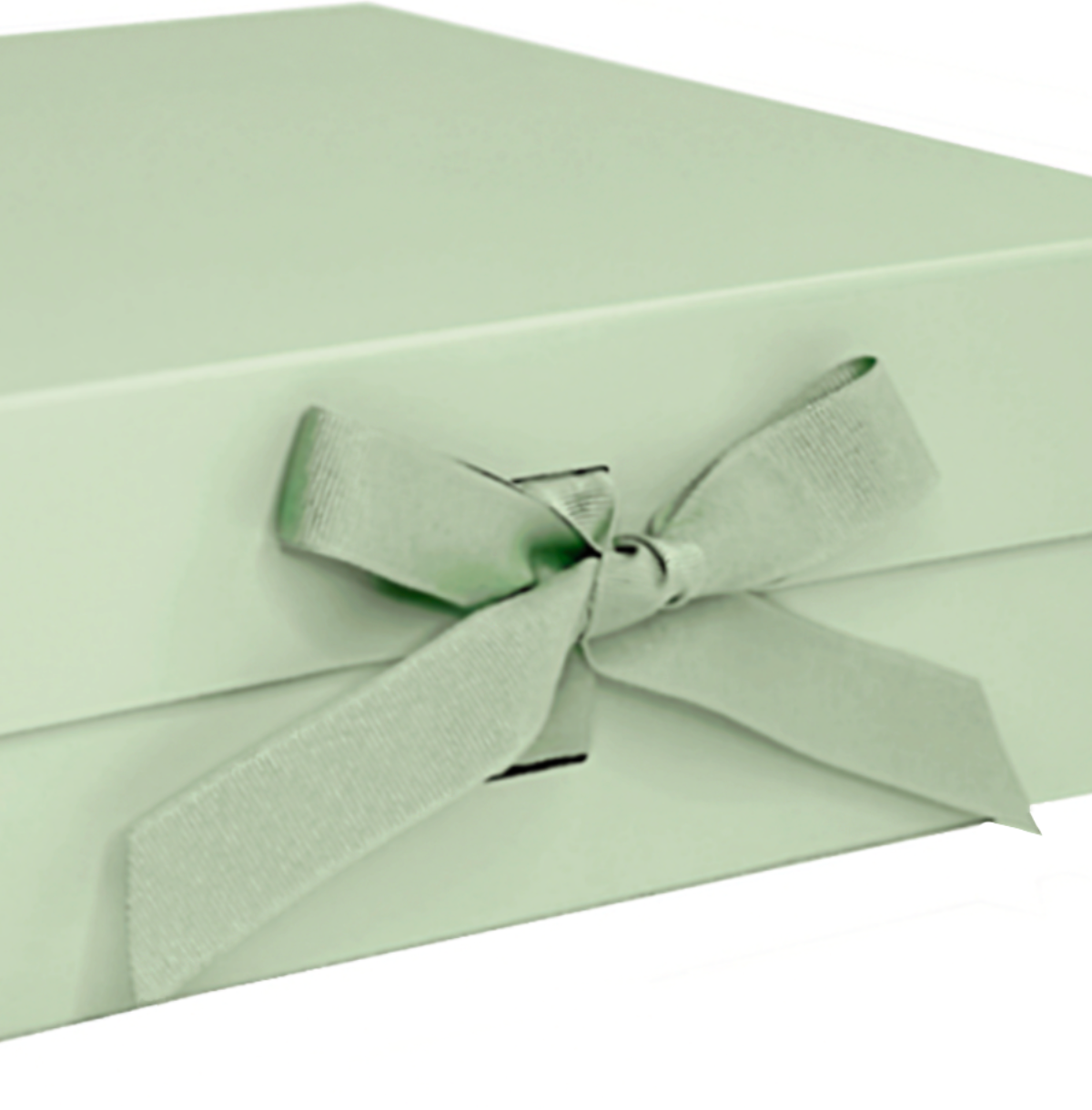 Sage Green A5 Deep Magnetic Gift Boxes With Changeable Ribbon