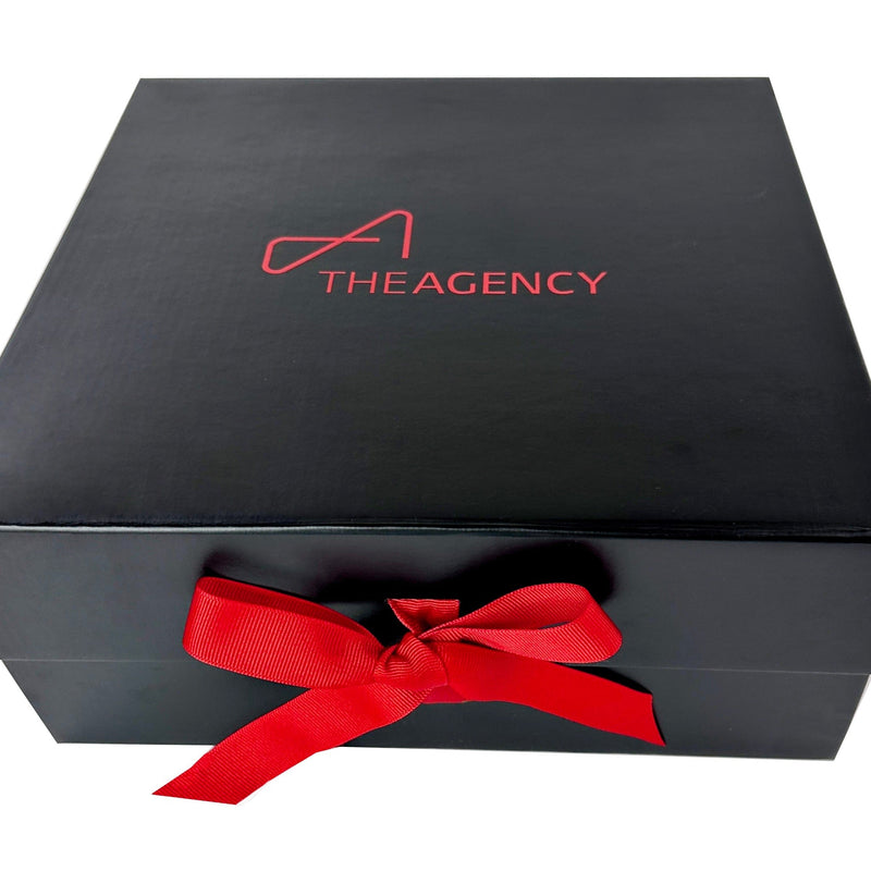 Sample  - Black Medium Square Magnetic Gift Box With Changeable Ribbon