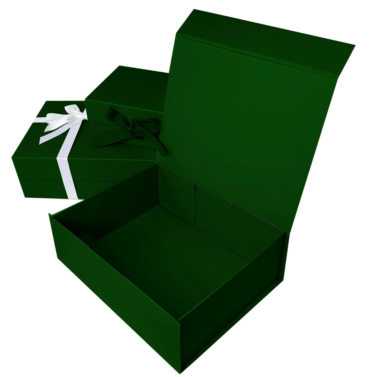 Sample  - Forest Green A5 Deep Magnetic Gift Boxes With Changeable Ribbon