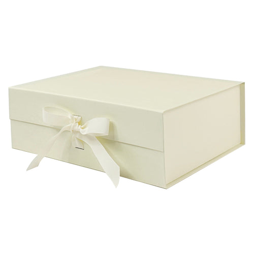 SQUARE Premium Gift Box with Satin Ribbon and Magnetic Closure (8.75 x  8.75 x 2.55)