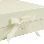 Ivory A4 Deep Magnetic Gift Boxes With Changeable Ribbon