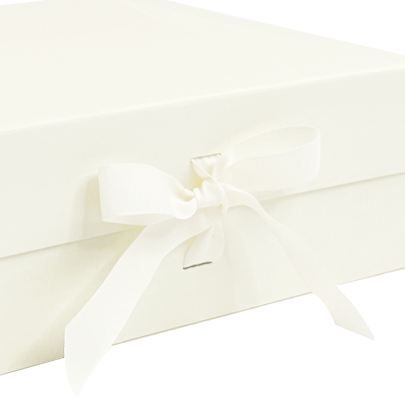 Ivory A5 Deep Magnetic Gift Boxes With Changeable Ribbon