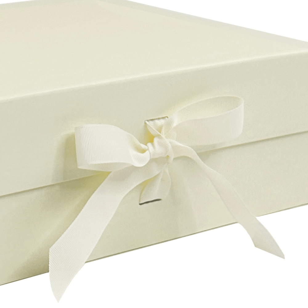 Sample - Ivory A4 Deep Gift Box With Changeable Ribbon – Gift Box Market