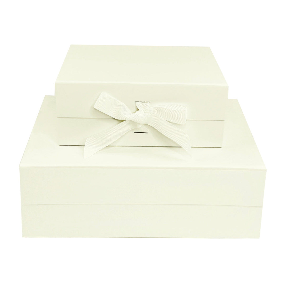 Sample -  Ivory A5 Square Magnetic Gift Boxes With Changeable Ribbon