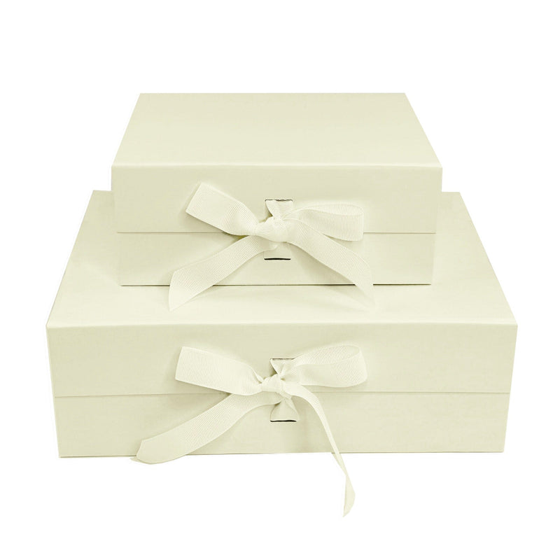 Sample  - Ivory A4 Deep Magnetic Gift Box With Changeable Ribbon