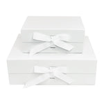 Sample  - White A4 Deep Magnetic Gift Box With Changeable Ribbon