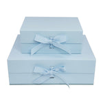 Sample  - Powder Blue  A5 Deep Magnetic Gift Box With Changeable Ribbon