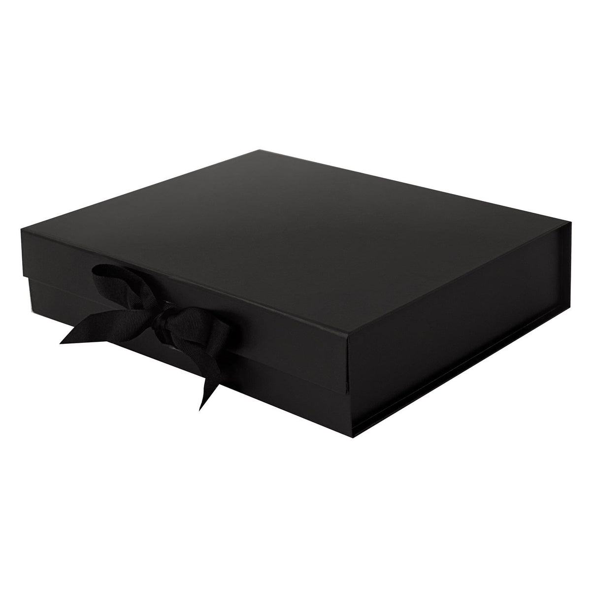 Sample - Black A4 Shallow Magnetic Gift Box With Changeable Ribbon
