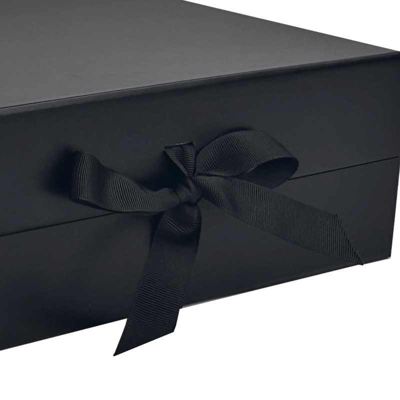 Sample -  Black A6 Square Magnetic Gift Boxes with Changeable Ribbon