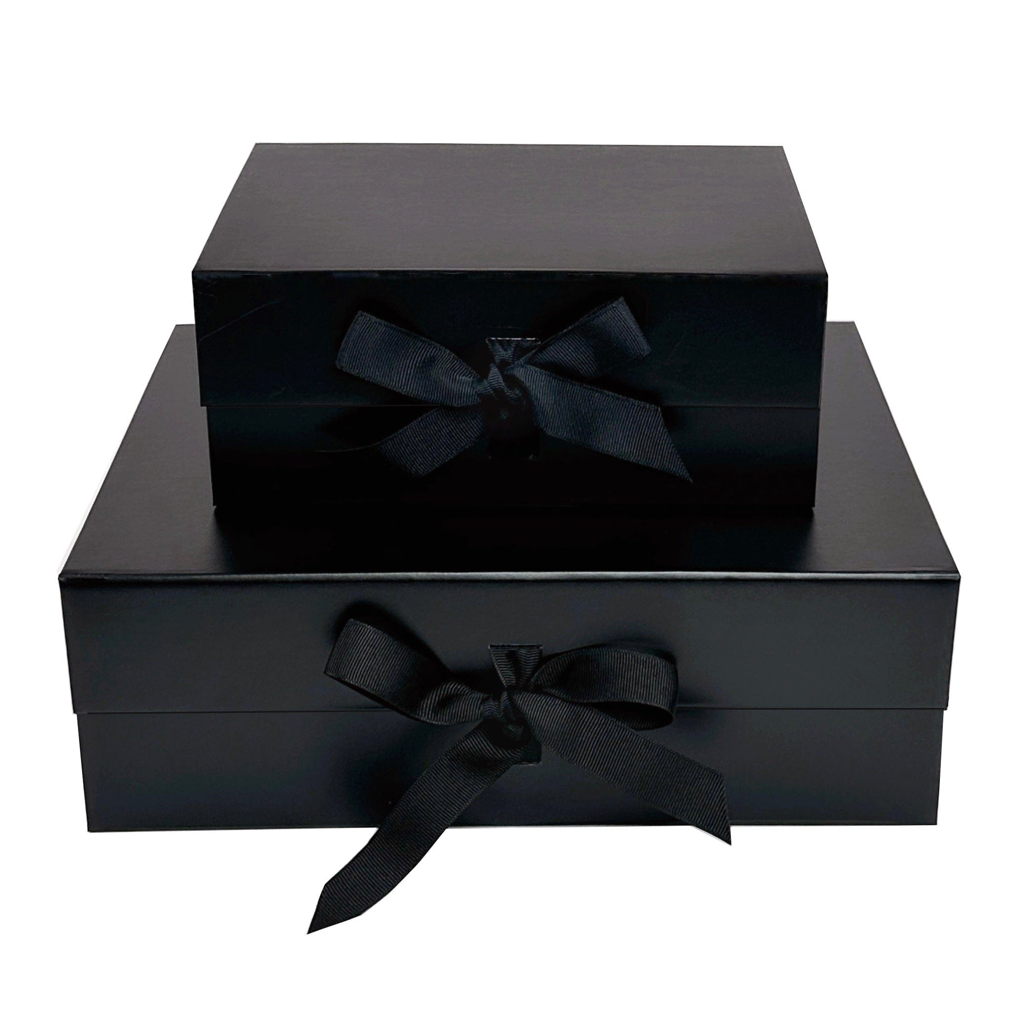 ◆boohoo◆ボックスワイド リブ リビア ポロ / black Luxury Cardboard Gift Box with Crossing Letter Ribbon