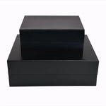soft touch black gift boxes stacked A4 and A5 