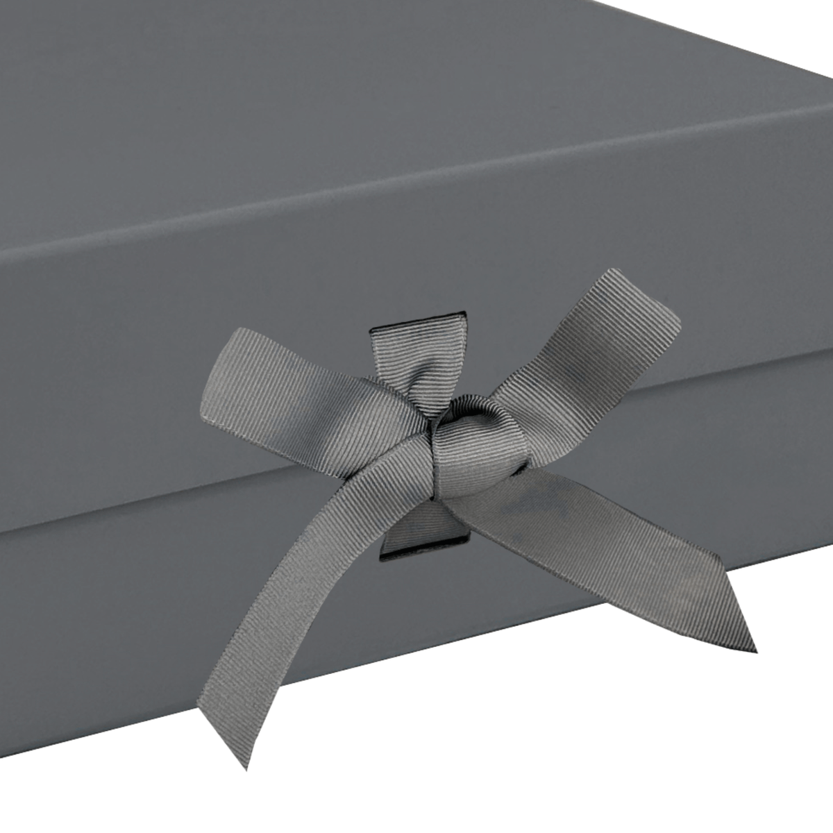 Charcoal Gray A5 Deep Magnetic Gift Boxes With Changeable Ribbon