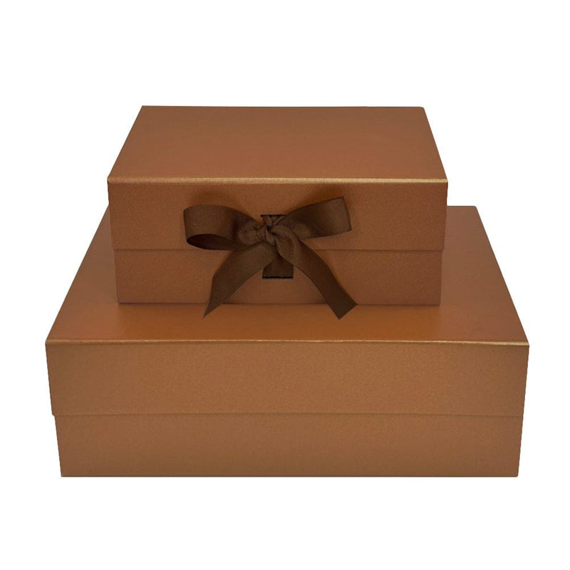 Copper A5 Deep Magnetic Gift Boxes With Changeable Ribbon