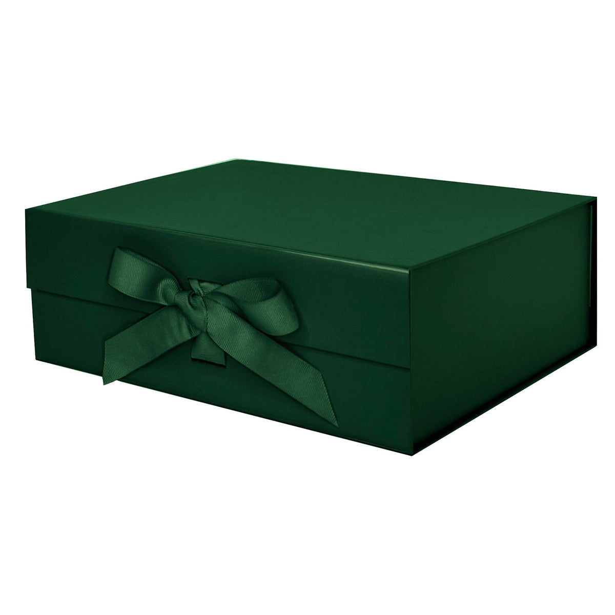 Forest Green A4 Deep Magnetic Gift Boxes With Changeable Ribbon