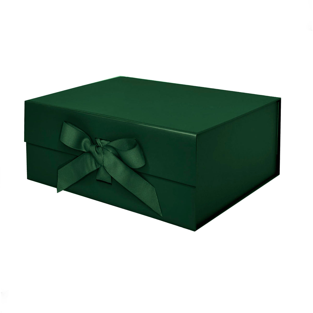 Forest Green A5 Deep Magnetic Gift Boxes With Changeable Ribbon