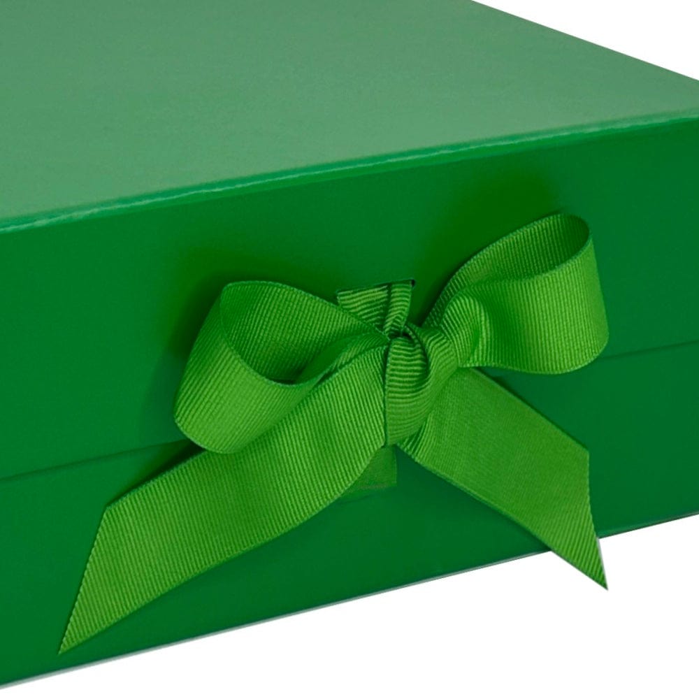 Green A4 Deep Gift Boxes with Changeable Ribbon – Gift Box