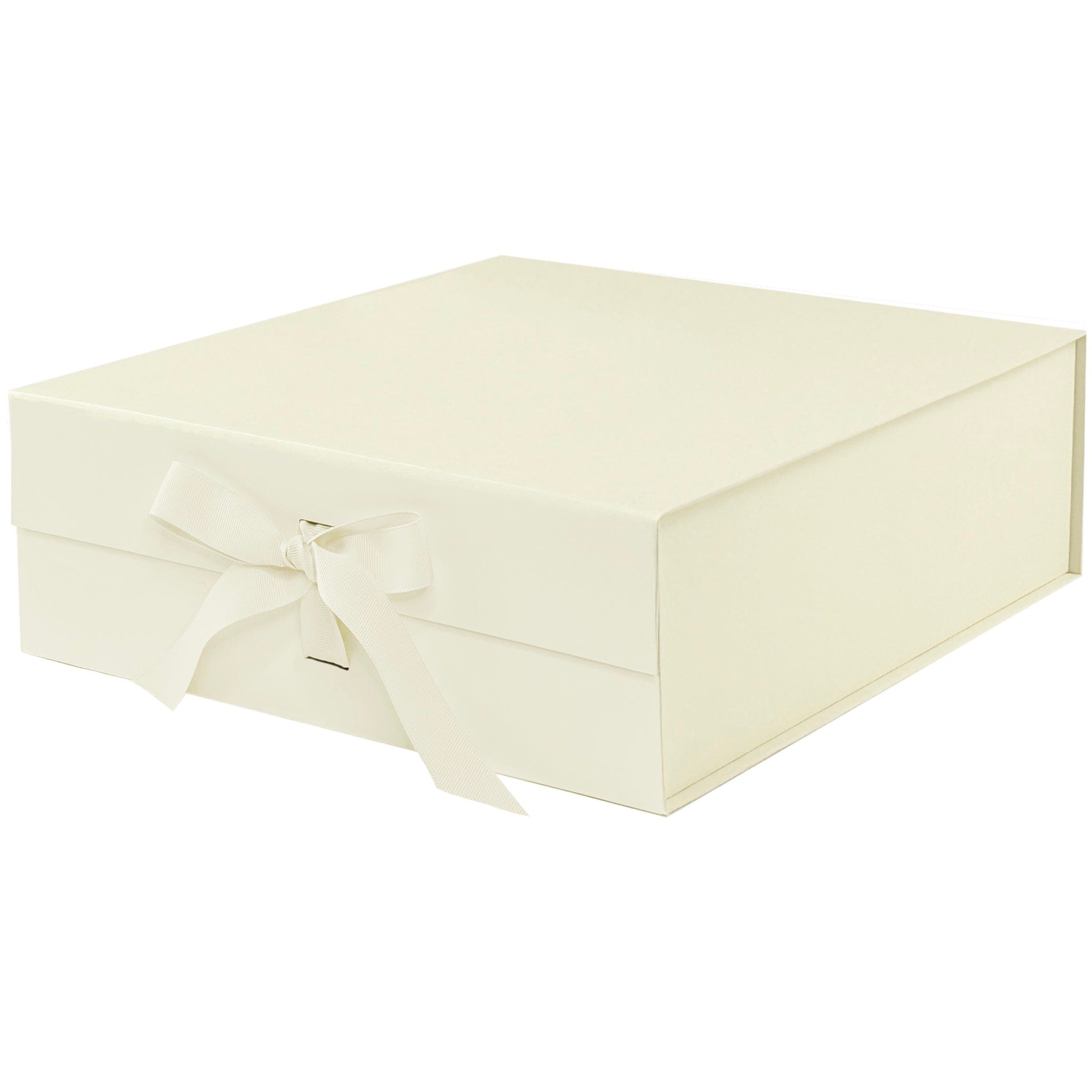 Ivory Large Square Gift Boxes with Changeable Ribbon – Gift Box Market