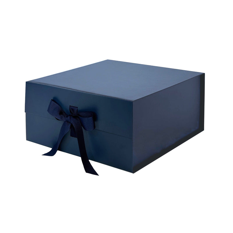 Sample  - Navy Blue Medium Square Magnetic Gift Box With Changeable Ribbon