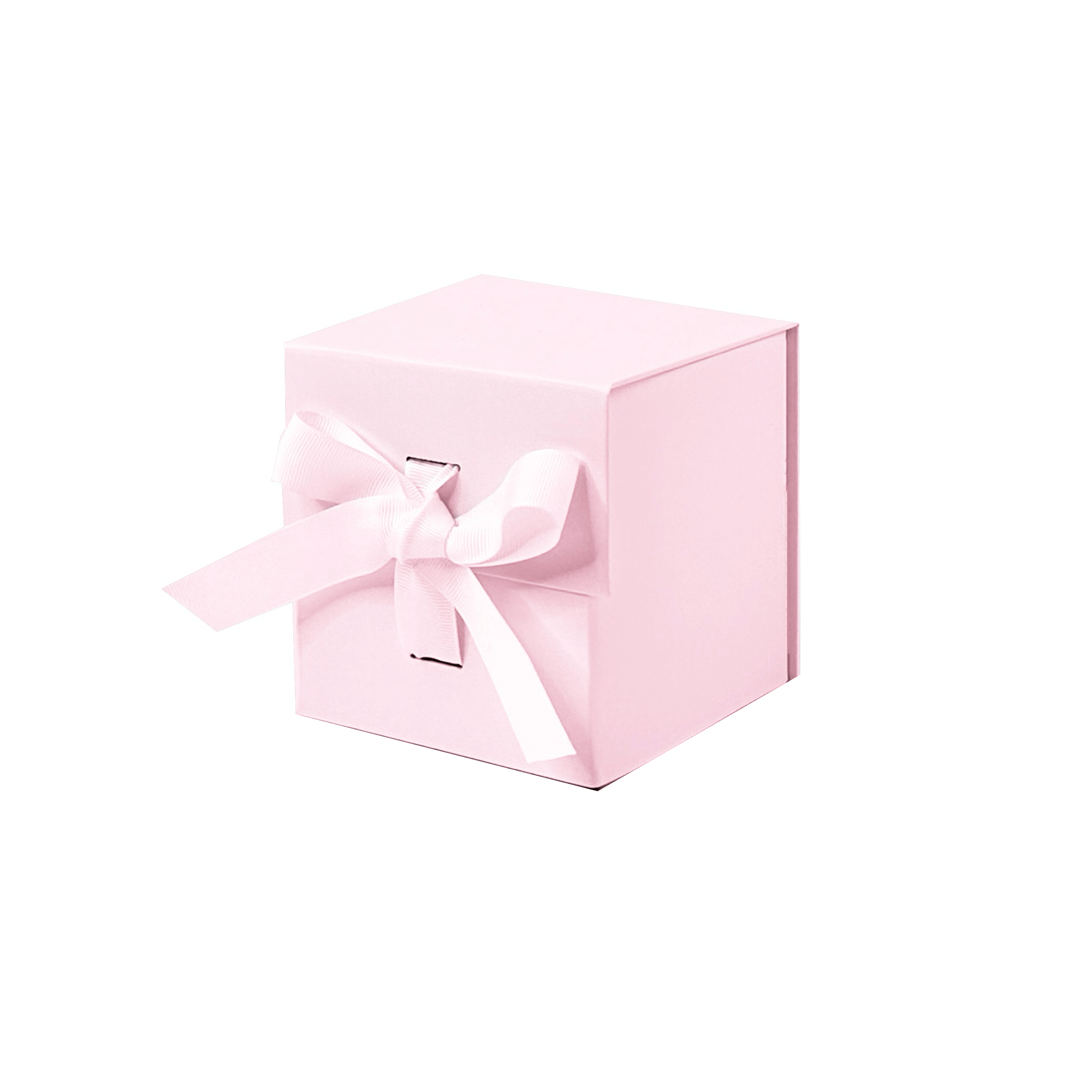 Sample - Powder Pink Small Cube Gift Box Changeable Ribbon – Gift Box ...