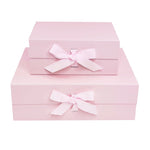 Sample  - Powder Pink A4 Deep Magnetic Gift Box With Changeable Ribbon