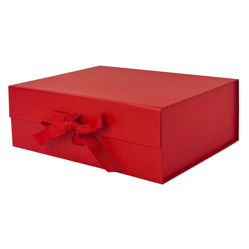 Red A4 Deep Magnetic Gift Boxes With Changeable Ribbon