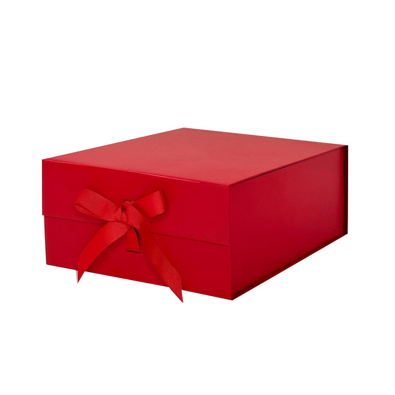 Red Medium Square Magnetic Gift Boxes With Changeable Ribbon