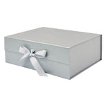 Sample  - Pearl Silver A4 Deep Magnetic Gift Box With Changeable Ribbon