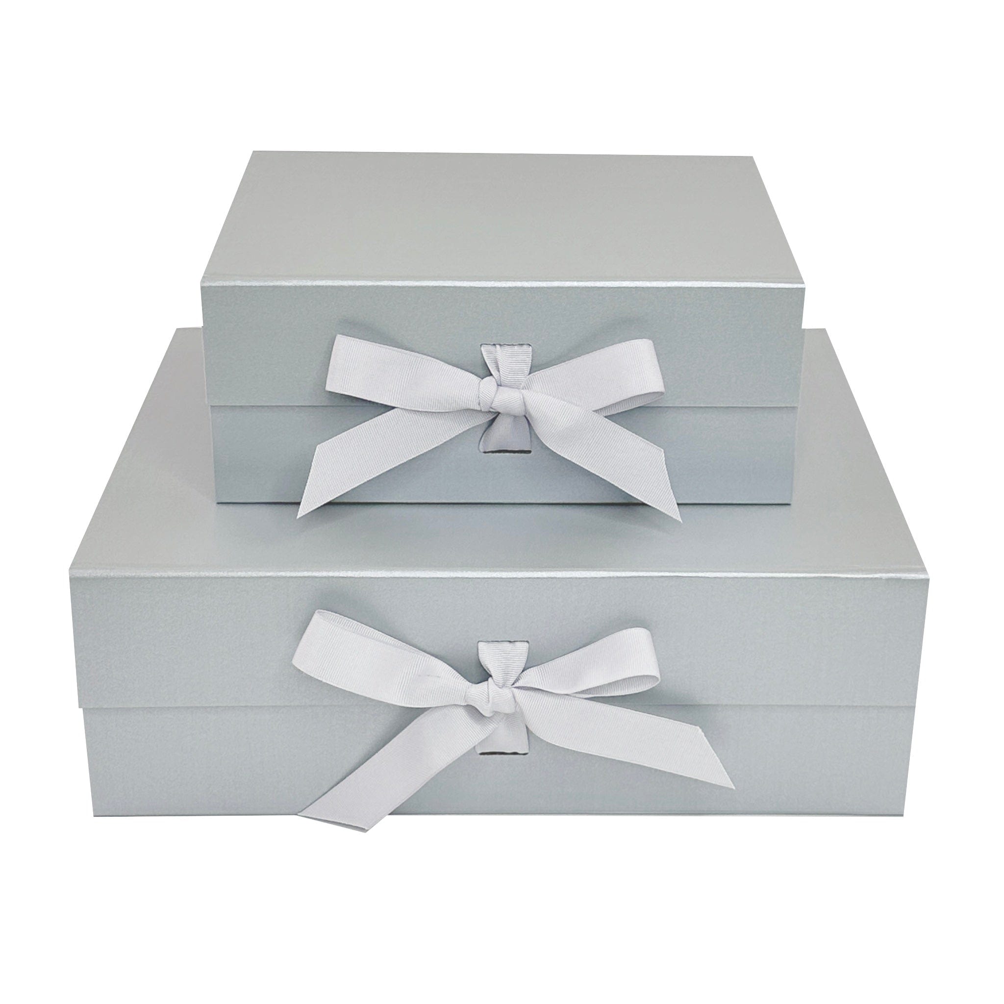 Pearl Silver A4 Deep Gift Boxes - Changeable Ribbon – Gift Box Market