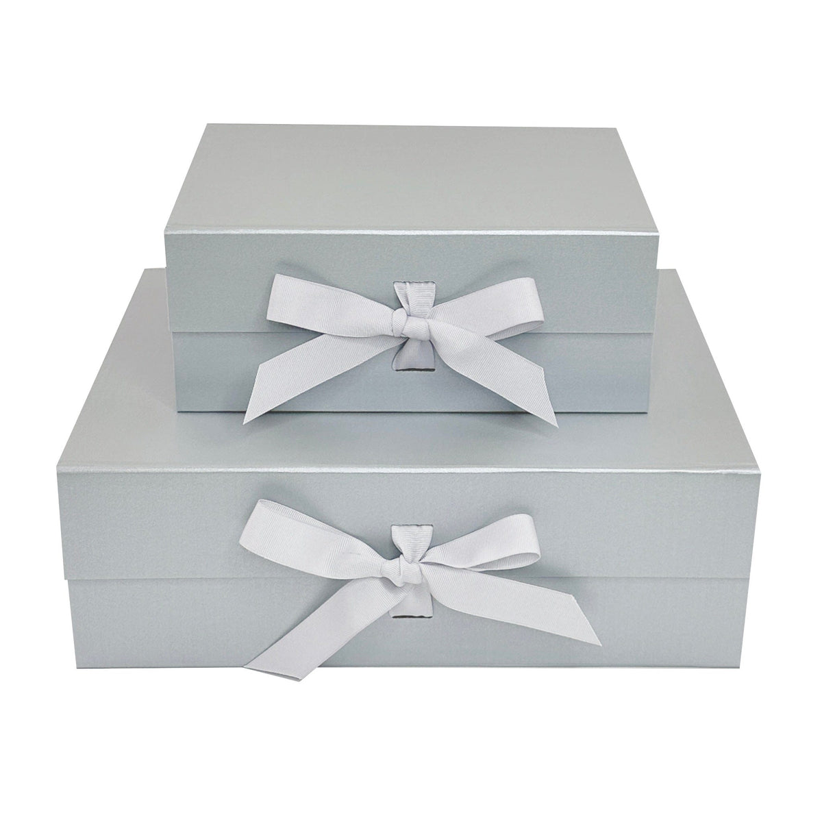Sample  - Pearl Silver A5 Deep Magnetic Gift Box With Changeable Ribbon