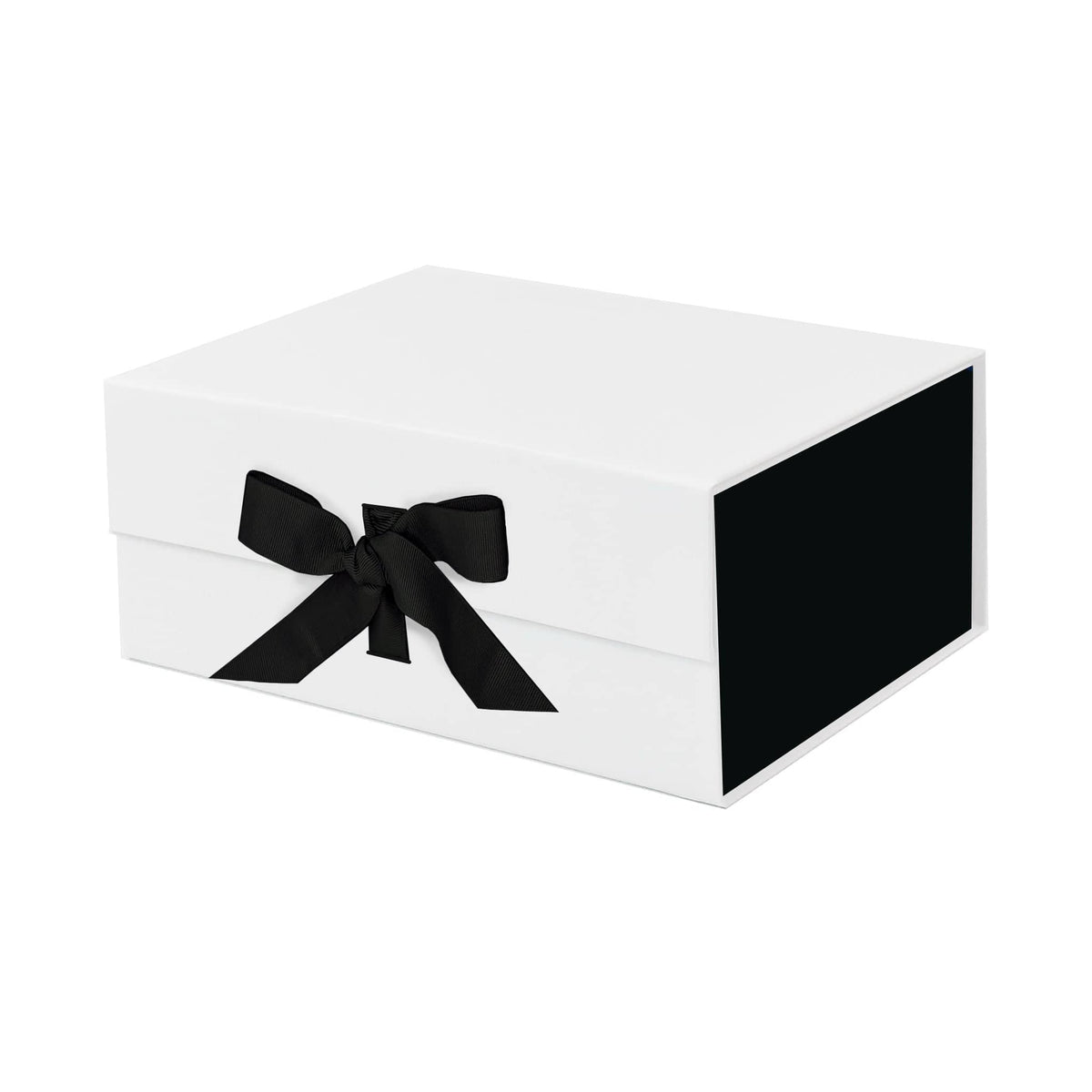 Sample  - White and Black A5 Deep Magnetic Gift Box With Changeable Ribbon