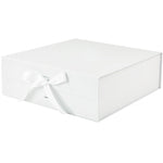 Sample  - White Large Square Magnetic Gift Box With Changeable Ribbon