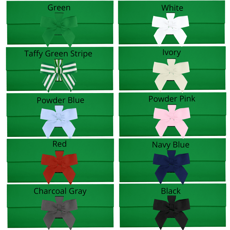 Green A4 Deep Magnetic Gift Boxes With Changeable Ribbon