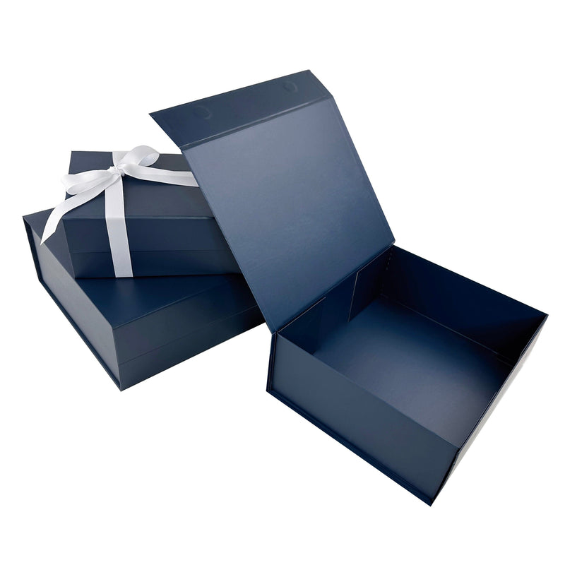 interior navy blue luxury magnetic closure gift box