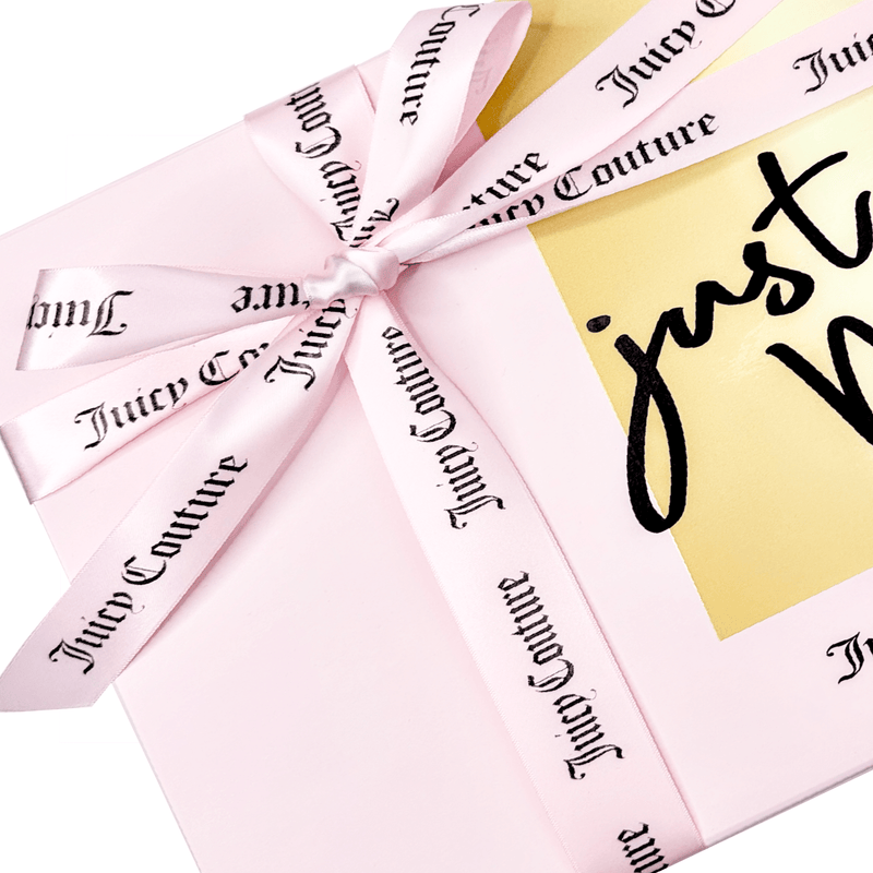 Custom printed pink satin ribbon with logo