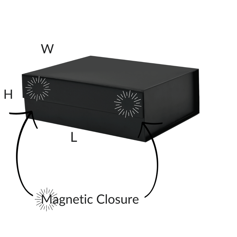 Black Medium Rectangle Magnetic Gift Boxes