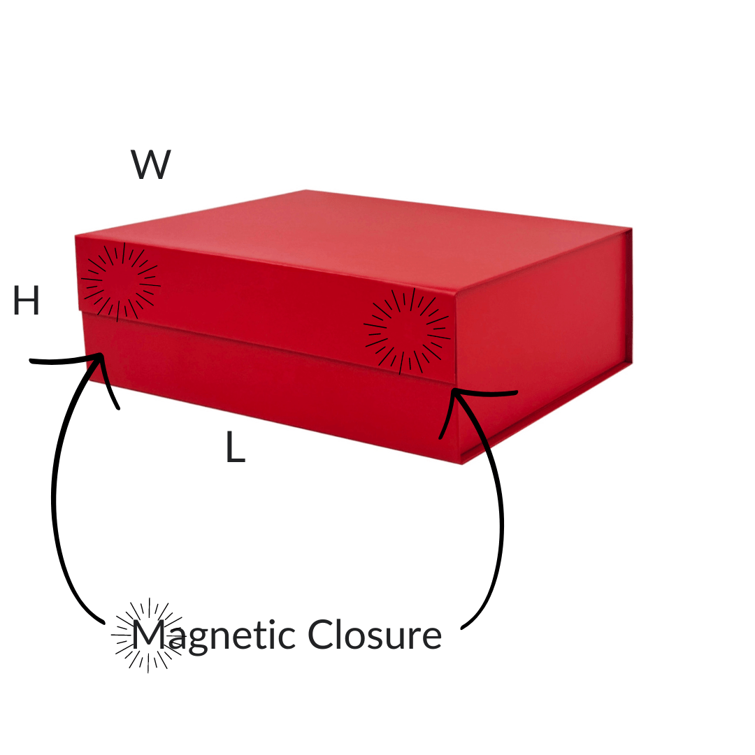 Sample - Red Medium Rectangle Magnetic Gift Box